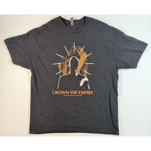 Crown The Empire Shirt Large Black Band Tee Metalcore Graphic Skull